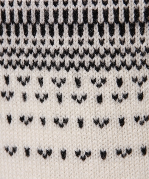 ivory court（アイボリーコート）の「7G フェアアイル モックネック ニット◆（ニット/セーター・メンズ・レッド/ネイビー/ホワイト×ホワイト・38/40）」の9枚目の写真