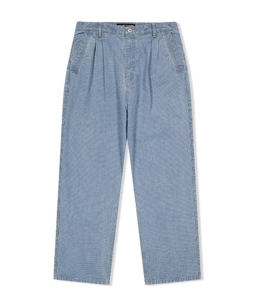 YESEYESEE(イエスアイシー)の「Two Tucked Ripstop Denim Pants(デニムパンツ・メンズ・ライトインディゴブルー/インディゴブルー/ダークインディゴブルー・S/M/L/XL)」の3枚目の写真
