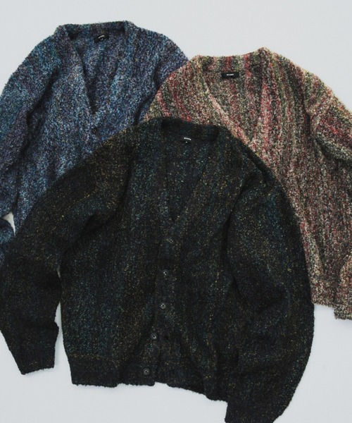 BEAMS(ビームス)の「5ゲージ ブークレ カーディガン(カーディガン/ボレロ・メンズ・グレー/ブルー/グリーン・S/M/L/XL)」の2枚目の写真