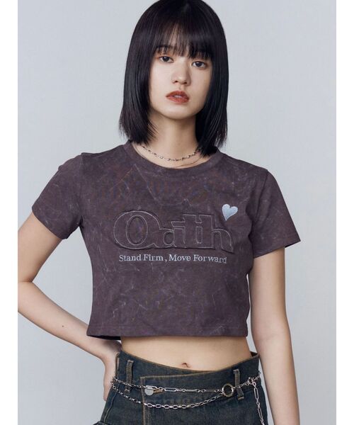 ロゴパッチミニマルTシャツ（Tシャツ/カットソー）｜EMODA
