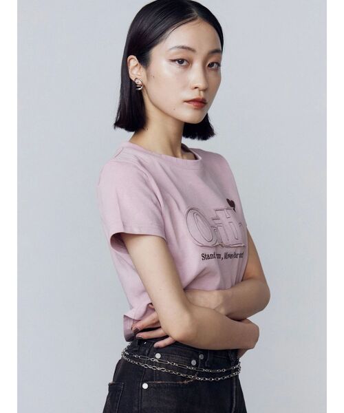 ロゴパッチミニマルTシャツ