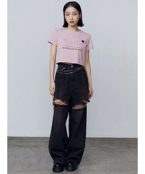 ロゴパッチミニマルTシャツ