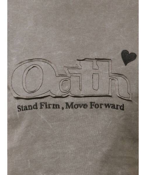 EMODA（エモダ）の「ロゴパッチミニマルTシャツ（Tシャツ/カットソー・レディース・ブラウン/ブルー/グレー/ピンク・FREE）」の17枚目の写真