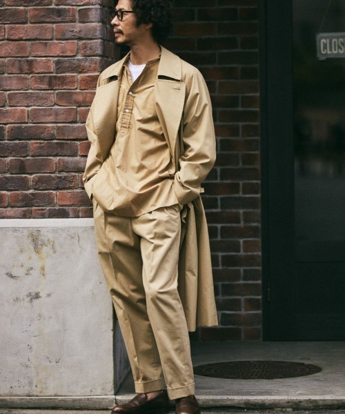 BRITISH MADE(ブリティッシュメイド)の「オフィサーシャツ/プリマス(MEN) 全2色(シャツ/ブラウス・メンズ・ベージュ/ブルー系・M/S/L)」の9枚目の写真