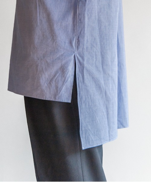 BRITISH MADE(ブリティッシュメイド)の「オフィサーシャツ/プリマス(MEN) 全2色(シャツ/ブラウス・メンズ・ベージュ/ブルー系・M/S/L)」の5枚目の写真