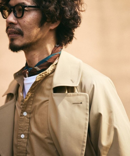 BRITISH MADE(ブリティッシュメイド)の「オフィサーシャツ/プリマス(MEN) 全2色(シャツ/ブラウス・メンズ・ベージュ/ブルー系・M/S/L)」の6枚目の写真