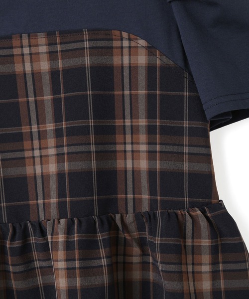 ROPE' PICNIC(ロペピクニック)の「【KIDS/キッズ】ドッキングチェックワンピース/リンクコーデ(ワンピース・キッズ・ブルー系その他/ブラック系その他・L/M/S)」の15枚目の写真