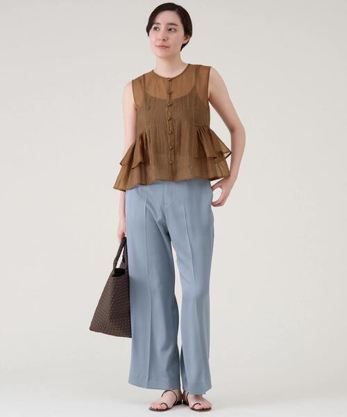 martinique(マルティニーク)の「ストレートパンツ(その他パンツ・レディース・ライトベージュ/ブラック/ブルー・1/2)」の8枚目の写真