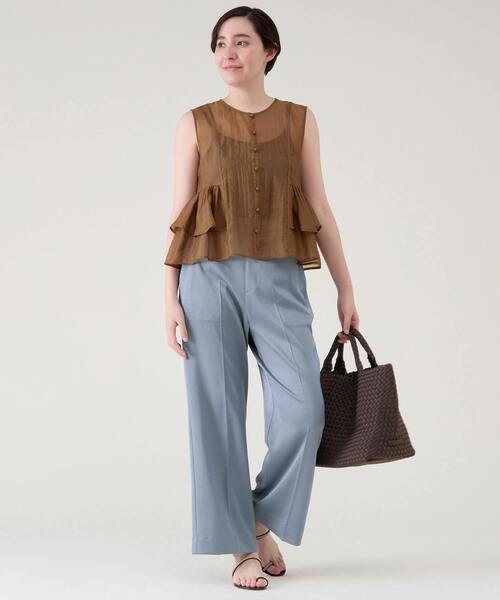 martinique(マルティニーク)の「ストレートパンツ(その他パンツ・レディース・ライトベージュ/ブラック/ブルー・1/2)」の11枚目の写真