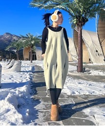 ipugo（イプゴ）の「ipugo 柄ニットキャミワンピース（ワンピース）」