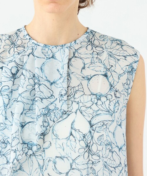 TOMORROWLAND collection（トゥモローランドコレクション）の「レモンスケッチ タックフレアブラウス（シャツ/ブラウス・レディース・ホワイト系その他・36）」の4枚目の写真