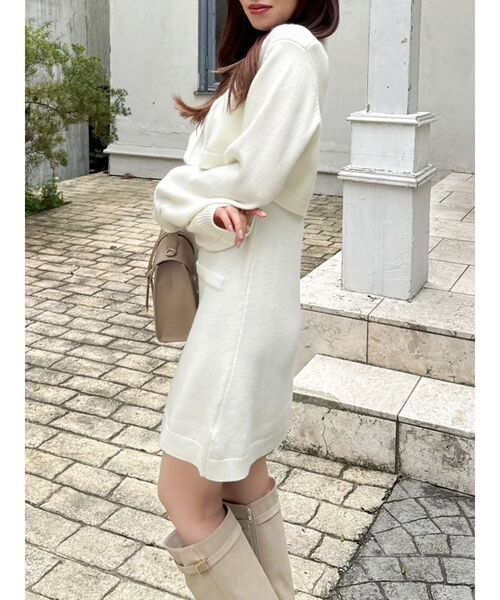 dazzlin（ダズリン）の「2ピースニットミニワンピース（ワンピース・レディース・ピンク/パープル/チャコールグレー/アイボリー・FREE）」の21枚目の写真