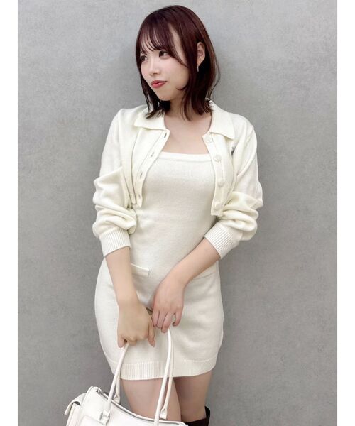 セール】2ピースニットミニワンピース（ワンピース）｜dazzlin