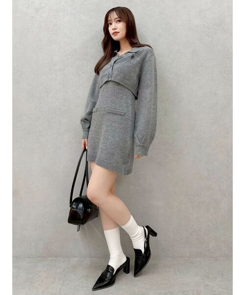 セール】2ピースニットミニワンピース（ワンピース）｜dazzlin