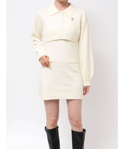 dazzlin（ダズリン）の「2ピースニットミニワンピース（ワンピース・レディース・ピンク/パープル/チャコールグレー/アイボリー・FREE）」の10枚目の写真