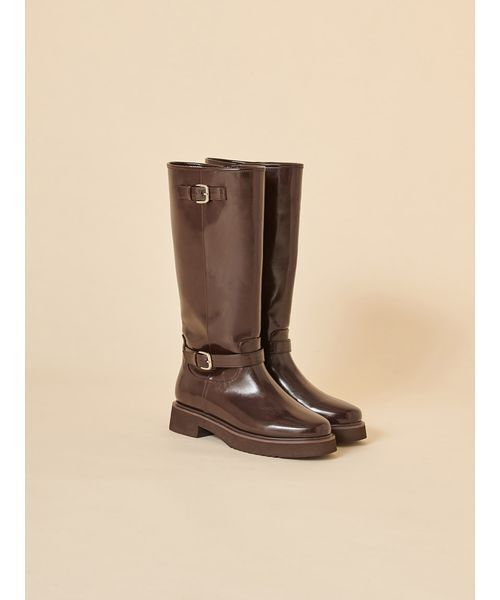 SNIDEL(スナイデル)の「バリエライダースブーツ(ブーツ・レディース・ダークブラウン/ブラック・S/M/L)」の2枚目の写真