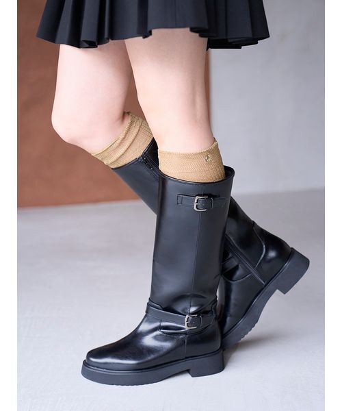 SNIDEL(スナイデル)の「バリエライダースブーツ(ブーツ・レディース・ダークブラウン/ブラック・S/M/L)」の10枚目の写真