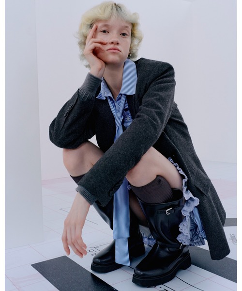 SNIDEL(スナイデル)の「バリエライダースブーツ(ブーツ・レディース・ダークブラウン/ブラック・S/M/L)」の13枚目の写真