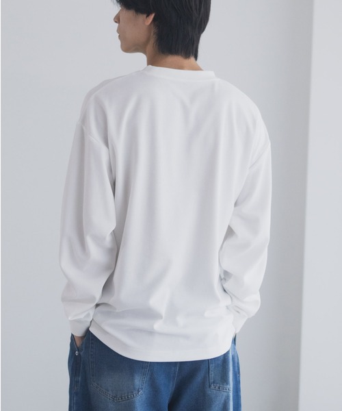 NAVY(ネイビー)の「NAVY タフラクプリント長袖Tシャツ【UVカット ドライ 接触冷感】(Tシャツ/カットソー・メンズ・ブラック/ライトグレー/ブルー/オフホワイト・XL/L/M/S)」の9枚目の写真