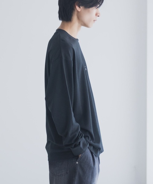 NAVY(ネイビー)の「NAVY タフラクプリント長袖Tシャツ【UVカット ドライ 接触冷感】(Tシャツ/カットソー・メンズ・ブラック/ライトグレー/ブルー/オフホワイト・XL/L/M/S)」の13枚目の写真