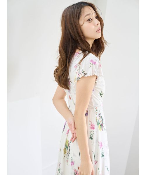 SNIDEL HOME(スナイデルホーム)の「【接触冷感】カットカシュクールワンピース(ルームワンピース・レディース・オフホワイト/イエロー/ピンク・F)」の9枚目の写真