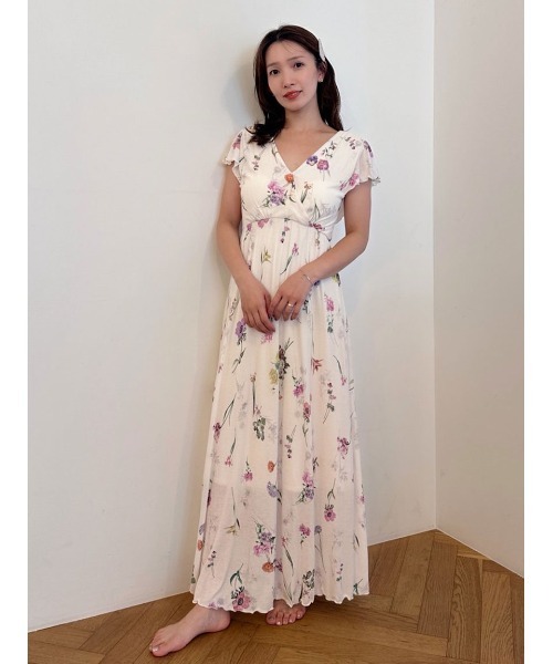 セール】【接触冷感】カットカシュクールワンピース（ルームワンピース