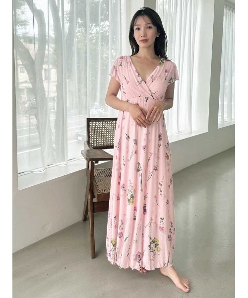 SNIDEL HOME(スナイデルホーム)の「【接触冷感】カットカシュクールワンピース(ルームワンピース・レディース・オフホワイト/イエロー/ピンク・F)」の22枚目の写真