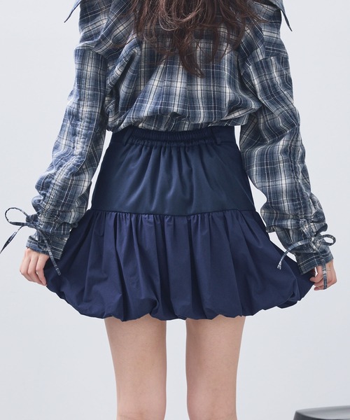立体ポケット異素材バルーンミニスカート（スカート）｜RGRG（リグリグ