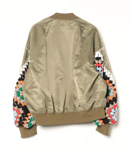 DISCOVERED（ディスカバード）の「DISCOVERED(ディスカバード)＠CROCHET SLEEVE MA-1（その他アウター・メンズ・カーキ・1）」の2枚目の写真