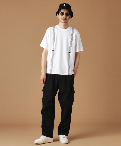 40ct&525(フォーティーカラッツアンドゴーニーゴ)の「サスペンダートロンプロイユ半袖Tシャツ(Tシャツ/カットソー・メンズ・ブラック/ホワイト・02/03/04)」の22枚目の写真