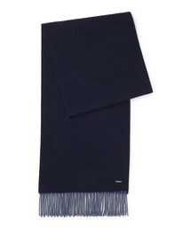 未使用✨HUGO BOSS マフラー ウール100% 格子柄 チャコールグレー 未使用✨HUGO BOSS マフラー ウール100% 格子柄