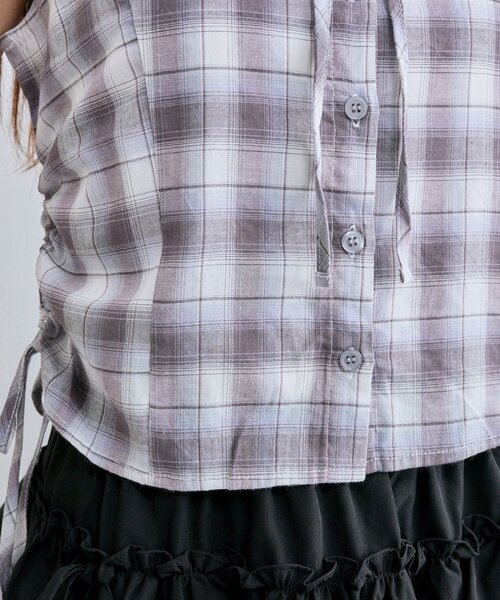 OLIVE des OLIVE（オリーブデオリーブ）の「【着回し自由なSETアイテム！】ノースリシャツ×ニットカーデセット（カーディガン/ボレロ・レディース・ブラック/ブラウン/トップグレー・FREE）」の22枚目の写真