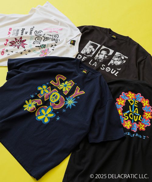 JOURNAL STANDARD relume（ジャーナルスタンダード　レリューム）の「De La Soul / デ・ラ・ソウル 別注 プリントTシャツ（Tシャツ/カットソー・メンズ・ブラック/ホワイト系その他/ネイビー/ブラックミックス・MEDIUM/LARGE）」の7枚目の写真