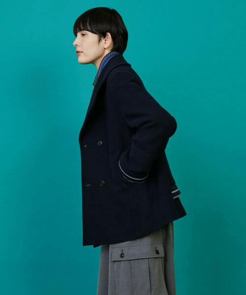 FRAPBOIS（フラボア）の「ライトピーコート（ピーコート・レディース・ネイビー/グレー・1/2）」の15枚目の写真