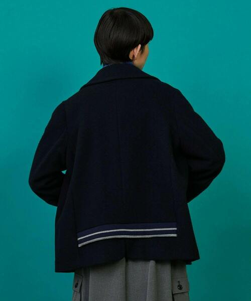 FRAPBOIS（フラボア）の「ライトピーコート（ピーコート・レディース・ネイビー/グレー・1/2）」の16枚目の写真