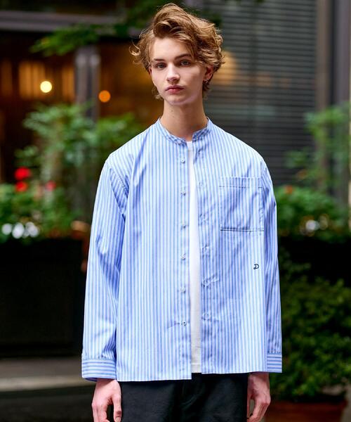 DRESSTERIOR(ドレステリア)の「バンドカラー ロンストシャツ(シャツ/ブラウス・メンズ・ネイビー系2・92/91/90/94)」の5枚目の写真