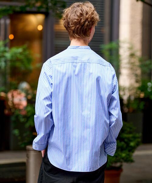 DRESSTERIOR(ドレステリア)の「バンドカラー ロンストシャツ(シャツ/ブラウス・メンズ・ネイビー系2・92/91/90/94)」の8枚目の写真