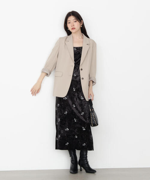 PROPORTION BODY DRESSING（プロポーションボディドレッシング）の「オーバーテーラージャケット / 1215250800（テーラードジャケット・レディース・ベージュ/グレー・SMALL/MEDIUM）」の13枚目の写真