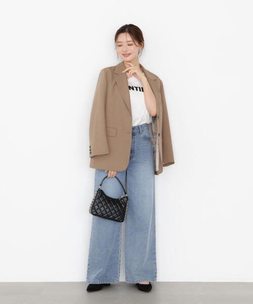 PROPORTION BODY DRESSING（プロポーションボディドレッシング）の「オーバーテーラージャケット / 1215250800（テーラードジャケット・レディース・ベージュ/グレー・SMALL/MEDIUM）」の18枚目の写真