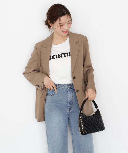 PROPORTION BODY DRESSING（プロポーションボディドレッシング）の「オーバーテーラージャケット / 1215250800（テーラードジャケット・レディース・ベージュ/グレー・SMALL/MEDIUM）」の17枚目の写真