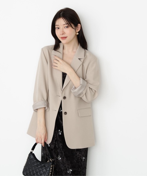 PROPORTION BODY DRESSING（プロポーションボディドレッシング）の「オーバーテーラージャケット / 1215250800（テーラードジャケット・レディース・ベージュ/グレー・SMALL/MEDIUM）」の2枚目の写真