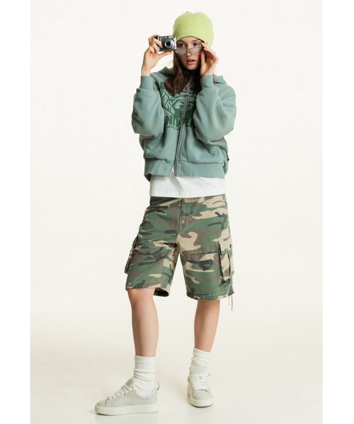 AAPE BY A BATHING APE(エーエイプバイアベイシングエイプ)の「AAPE CARGO SHORTS(camouflage)(カーゴパンツ・レディース・ブラウン系カモフラージュ・X-SMALL/XX-SMALL/SMALL)」の7枚目の写真