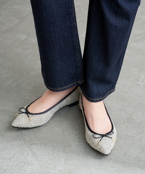 追加》ポインテッドギャザーバレエ（バレエシューズ）｜LE TALON