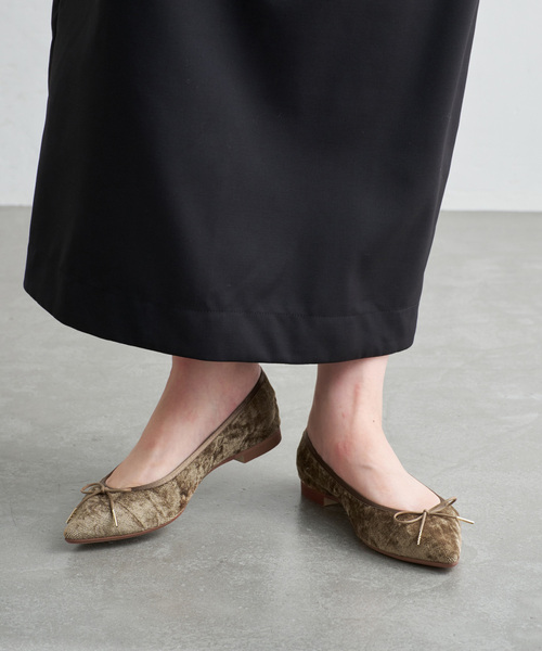 追加》ポインテッドギャザーバレエ（バレエシューズ）｜LE TALON