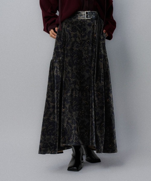 セール】ペイズリーベロアフレアスカート(HARE)（スカート）｜HARE