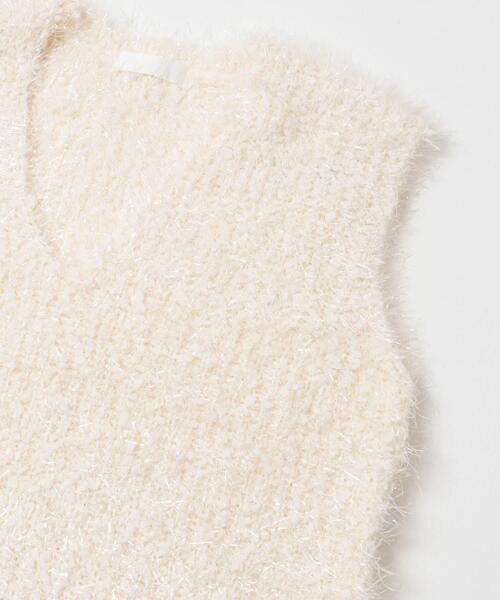 SENSE OF PLACE by URBAN RESEARCH（センスオブプレイスバイアーバンリサーチ）の「モールフェザーニットベスト（ベスト・レディース・チャコールグレー/アイボリー/ベージュ/ブラック/ブラウン・ONE）」の12枚目の写真
