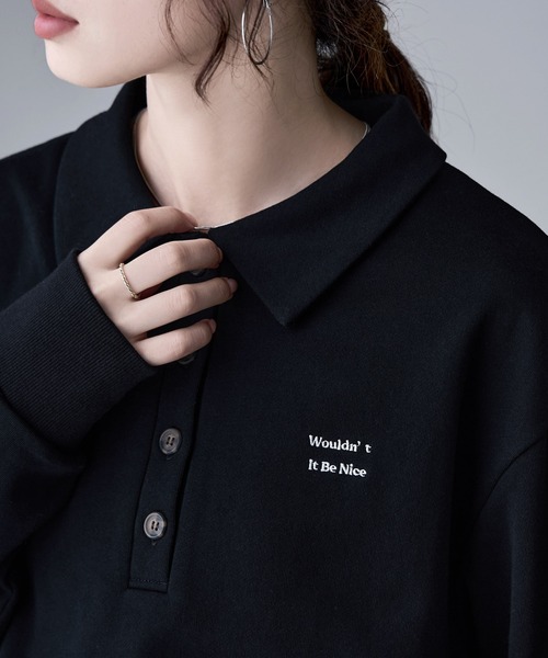 etoll.(エトル)の「ポロ襟ロゴスウェット(スウェット・レディース・グレー/ブラック/ブラウン/オートミール・FREE)」の8枚目の写真