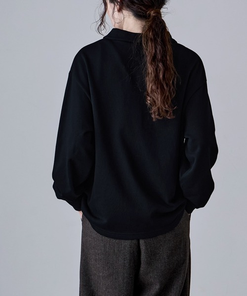 etoll.(エトル)の「ポロ襟ロゴスウェット(スウェット・レディース・グレー/ブラック/ブラウン/オートミール・FREE)」の10枚目の写真