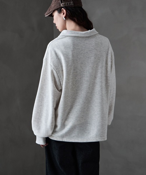 etoll.(エトル)の「ポロ襟ロゴスウェット(スウェット・レディース・グレー/ブラック/ブラウン/オートミール・FREE)」の13枚目の写真