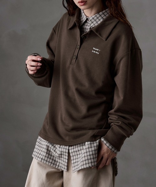 etoll.(エトル)の「ポロ襟ロゴスウェット(スウェット・レディース・グレー/ブラック/ブラウン/オートミール・FREE)」の22枚目の写真